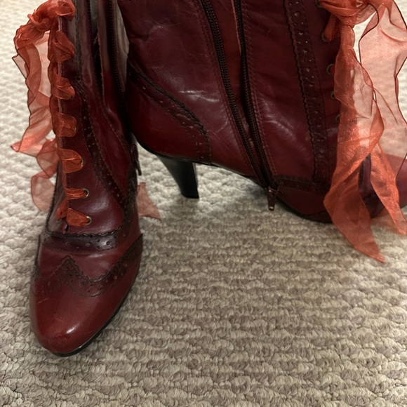 Hush Puppies Burgundy Lace-Up Boots - Picture 4 of 7